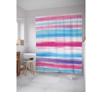 Штора (занавеска) для ванной JoyArty "Красочный шлейф" из сатена, 180х200 см с крючками, sc_5910