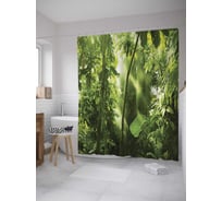 Штора (занавеска) для ванной JoyArty "Травянистый сон" из сатена, 180х200 см с крючками, sc_9320