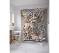 Штора (занавеска) для ванной JoyArty "Скульптура на фасаде Парижского оперного театра" из сатена, 180х200 см с крючками, sc_9954