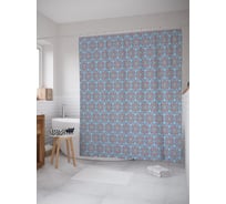 Штора (занавеска) для ванной JoyArty "Абстракция арабеска" из сатена, 180х200 см с крючками, sc_58893