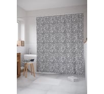 Штора (занавеска) для ванной JoyArty "Схематическая плата" из сатена, 180х200 см с крючками, sc_54386