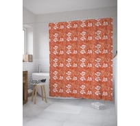 Штора (занавеска) для ванной JoyArty "Гавайские цветы" из сатена, 180х200 см с крючками, sc_62000