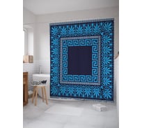 Штора (занавеска) для ванной JoyArty "Античное обрамление" из сатена, 180х200 см с крючками, sc_53999