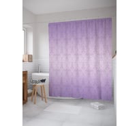 Штора (занавеска) для ванной JoyArty "Нежность дамасского декора" из сатена, 180х200 см с крючками, sc_62755