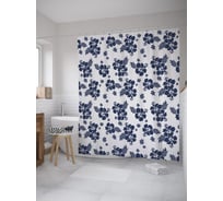 Штора (занавеска) для ванной JoyArty "Однотонность тропических цветов" из сатена, 180х200 см с крючками, sc_52412