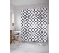 Штора (занавеска) для ванной JoyArty "Увеличение ромбов" из сатена, 180х200 см с крючками, sc_36467