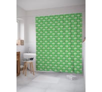 Штора (занавеска) для ванной JoyArty "Ромашковое поле" из сатена, 180х200 см с крючками, sc_62502