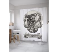 Штора (занавеска) для ванной JoyArty "Готический Скорпион" из сатена, 180х200 см с крючками, sc_60275