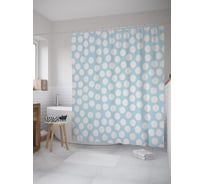 Штора (занавеска) для ванной JoyArty "Векторные одуванчики" из сатена, 180х200 см с крючками, sc_59938
