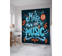 Штора (занавеска) для ванной JoyArty "Создай свою музыку" из сатена, 180х200 см с крючками, sc_72123