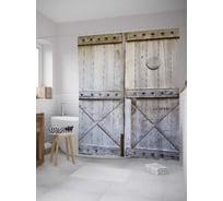 Штора (занавеска) для ванной JoyArty "Прочная конструкция" из сатена, 180х200 см с крючками, sc_8475