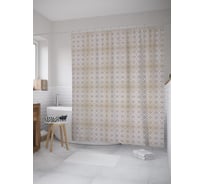 Штора (занавеска) для ванной JoyArty "Ромбовидные орнаменты" из сатена, 180х200 см с крючками, sc_61555