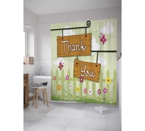 Штора (занавеска) для ванной JoyArty "Желание отблагодарить" из сатена, 180х200 см с крючками, sc_9029