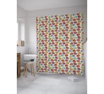 Штора (занавеска) для ванной JoyArty "Красочные яйца на Пасху" из сатена, 180х200 см с крючками, sc_55474