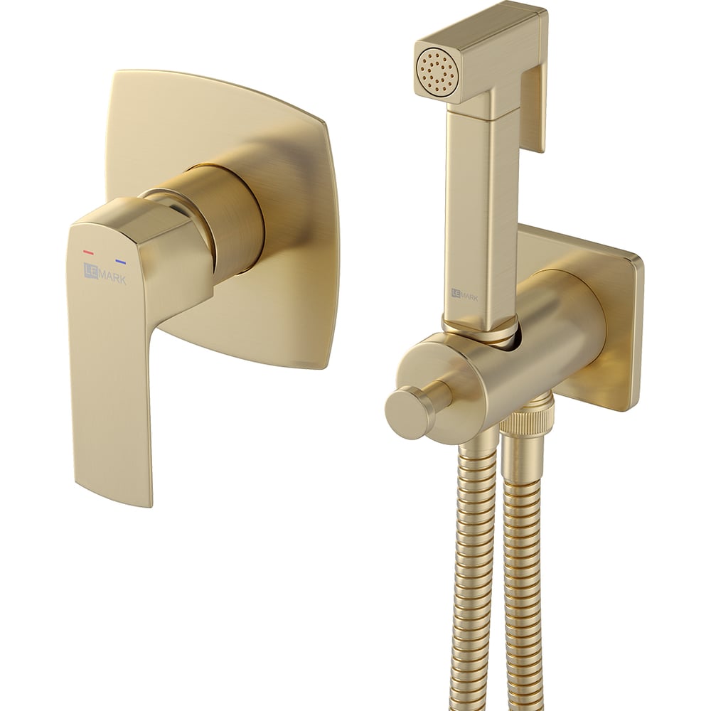Встраиваемый смеситель с гигиеническим душем LEMARK латунь ...