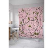 Штора (занавеска) для ванной JoyArty "Паутина из веток" из сатена, 180х200 см с крючками, sc_8190