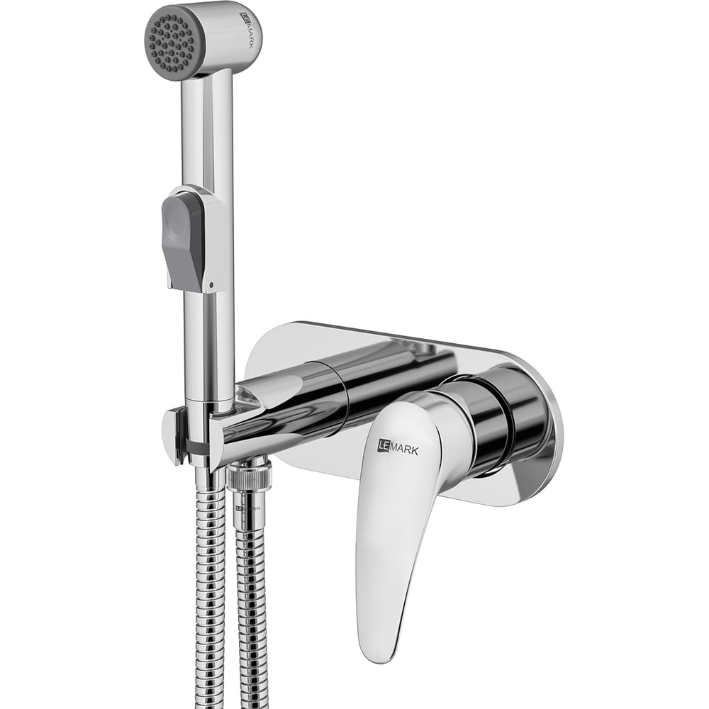 Встраиваемый смеситель с гигиеническим душем LEMARK латунь, хром ...