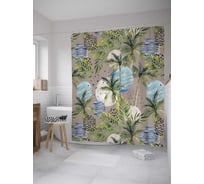 Штора (занавеска) для ванной JoyArty "Отпуск у моря" из сатена, 180х200 см sc_378507