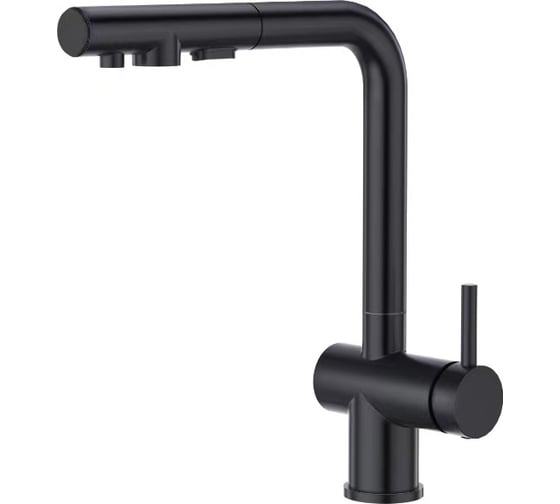 Кухонный смеситель из нержавеющей стали EMAR ЕСВ 7020 black 1