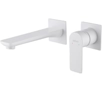 Смеситель для раковины ABBER Weiss Insel скрытого монтажа, белый матовый AF8082FW