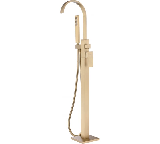 Смеситель ABBER Wasserfall напольный, золото матовое AF8615G