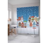 Штора (занавеска) для ванной JoyArty "Хочется тепла" из сатена, 180х200 см с крючками, sc_6733