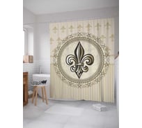 Штора (занавеска) для ванной JoyArty "Гармония порядка" из сатена, 180х200 см с крючками, sc_8468