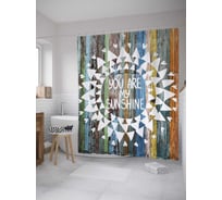 Штора (занавеска) для ванной JoyArty "Мое солнышко" из сатена, 180х200 см с крючками, sc_8864