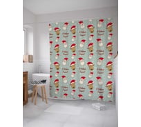 Штора (занавеска) для ванной JoyArty "Большое поздравление" из сатена, 180х200 см sc_378516