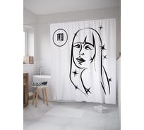 Штора (занавеска) для ванной JoyArty "Звездная Дева" из сатена, 180х200 см с крючками, sc_60192