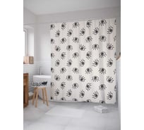 Штора (занавеска) для ванной JoyArty "Глаза" из сатена, 180х200 см с крючками, sc_71775