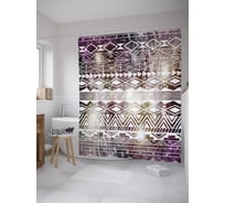 Штора (занавеска) для ванной JoyArty "Стрелы древности" из сатена, 180х200 см с крючками, sc_8178