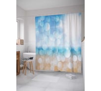 Штора (занавеска) для ванной JoyArty "Ослепительный блики" из сатена, 180х200 см с крючками, sc_6613