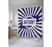 Штора (занавеска) для ванной JoyArty "Антоний" из сатена, 180х200 см с крючками, sc_61214