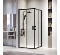 Душевой уголок RGW 80х 80х195 см, PA 39B, квадрат, черный, прозрачное, 6 мм 03083988-14