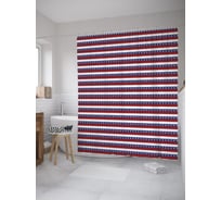 Штора (занавеска) для ванной JoyArty "Флаг США в полосах" из сатена, 180х200 см с крючками, sc_55490