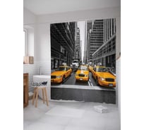 Штора (занавеска) для ванной JoyArty "Артишоки" из сатена, 180х200 см с крючками, sc_78039