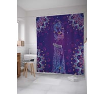 Штора (занавеска) для ванной JoyArty "Звездный танец живота" из сатена, 180х200 см с крючками, sc_7369