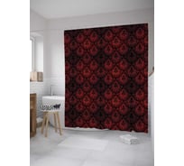 Штора (занавеска) для ванной JoyArty "Драгоценные чешуйки" из сатена, 180х200 см с крючками, sc_7952