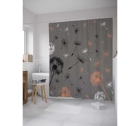 Штора (занавеска) для ванной JoyArty "Полет одуванчика" из сатена, 180х200 см с крючками, sc_7941