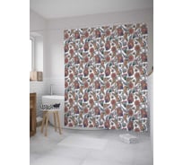 Штора (занавеска) для ванной JoyArty "Природная нежность" из сатена, 180х200 см с крючками, sc_8535