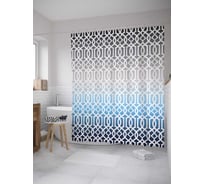 Штора (занавеска) для ванной JoyArty "Узор с градиентом" из сатена, 180х200 см с крючками, sc_8592