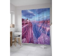 Штора (занавеска) для ванной JoyArty "Опасности каньона" из сатена, 180х200 см с крючками, sc_8527