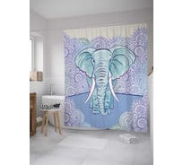 Штора (занавеска) для ванной JoyArty "Африканский сон" из сатена, 180х200 см с крючками, sc_8166