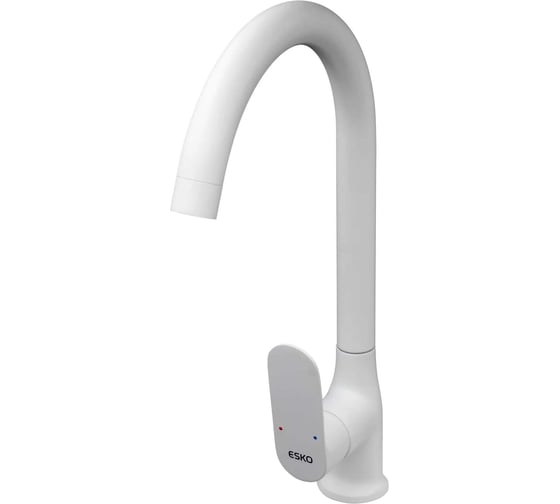 Смеситель для кухни ESKO Line Annecy, R-излив, белый, EL_AN519W