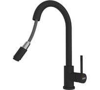 Смеситель для кухни ESKO Line , Кухня/Kitchen, вытяжной излив, черный, EL_K30B