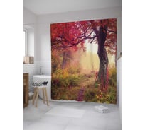 Штора (занавеска) для ванной JoyArty "Туманные поиски" из сатена, 180х200 см с крючками, sc_9349