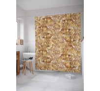 Штора (занавеска) для ванной JoyArty "Золотая поверхность" из сатена, 180х200 см с крючками, sc_6825