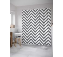 Штора (занавеска) для ванной JoyArty "Обман зрения" из сатена, 180х200 см с крючками, sc_7915