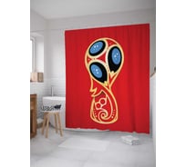 Штора (занавеска) для ванной JoyArty "Чемпионат мира" из сатена, 180х200 см sc_378865